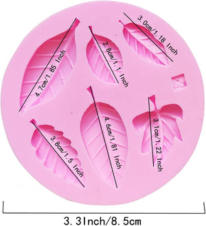 3D Leaves Fondant Chocolate Silicone Molds Candy Sugarcraft Cake Mold