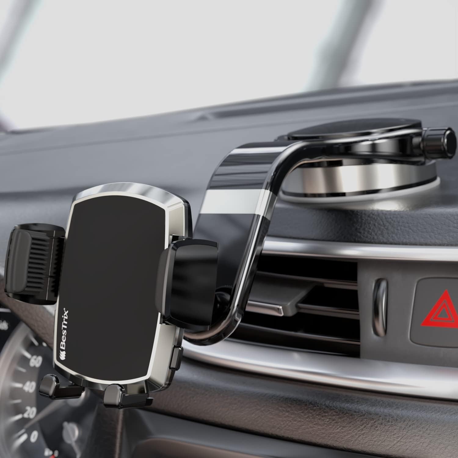 Bestrix Phone Holder for Car, Phone Mount for car Car Phone Mount, Cell Phone Car Phone Holder Compatible with All Smartphones (Cradle)
