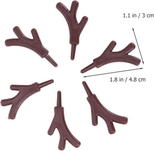 Snowman Craft Hand 100PCS Antlers Branch Christmas Antlers Snowman Making Hands Decorative Branch Antlers Xmas Reindeer Horn Decoration