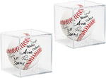2 Pack Baseball Display Case - UV Protected Acrylic Holder for Display, Clear - Fits Official Size Ball (2 Pack)