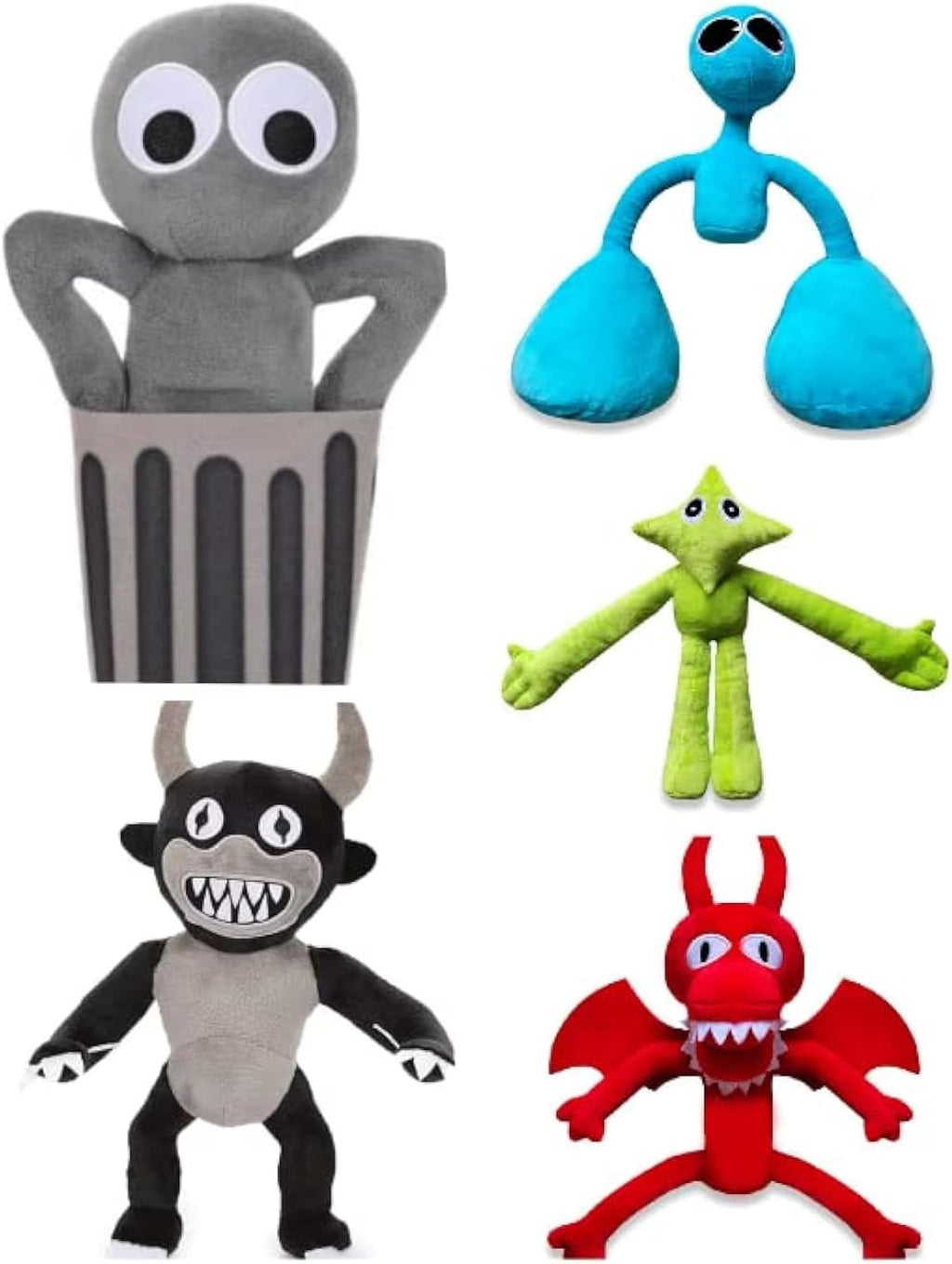 Plush Toys, Rabow Frnds Plush, Rbow Fnds Toys, Raiow Fds, for Boys and Girls, Christmas Thanksgiving Game Fans (5pcs)