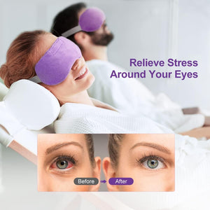 Lavender Eye Mask, Aromatherapy Weighted Sleep Mask for Dry Eyes Men Women, Microwave Heated Hot Therapy Eye Cover Moist Compression Pain Relief, Pillow for Puffy Eyes, Sinus Pain, Purple