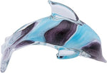 Purple and Blue Dolphin Glass Art/Paperweight