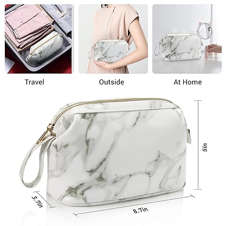OCHEAL Travel Makeup Bag, Small Cosmetic Bags for Women,Large Capacity Portable Cosmetic bag Storage Organizer for Purse Everyday Use (Small)