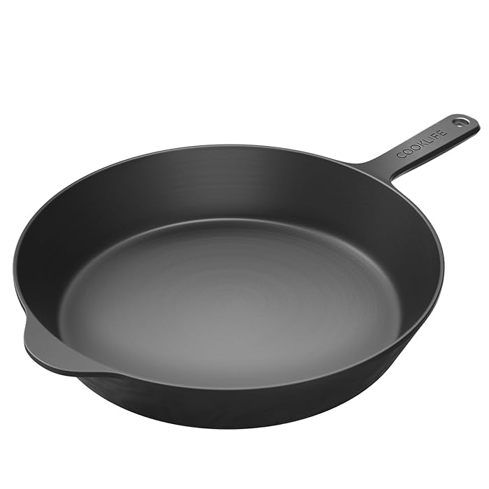 COOKLIFE 12 Inch  Pre-Seasoned Cast Iron Skillet