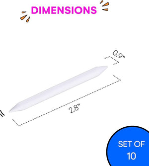 Amazaque Blending Stump - 10 Pcs, #6 - Blending Stumps for Drawing and Sketching - Tortillions Blending Sticks - Ideal Pencil Blender Tools for Smooth Shading and Blending - 2.75 x 0.94 x 0.39 inches