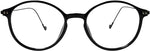 SEROVA Classic Round Blue Light Blocking Glasses Stylish TR90 Frame Anti Eyestrain Glasses for Women&Men Computer TV Gaming Eyewear, UV Protection, Crystal Clear Lenses (black)