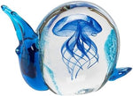 Snail with Jellyfish Glass Art/Paperweight