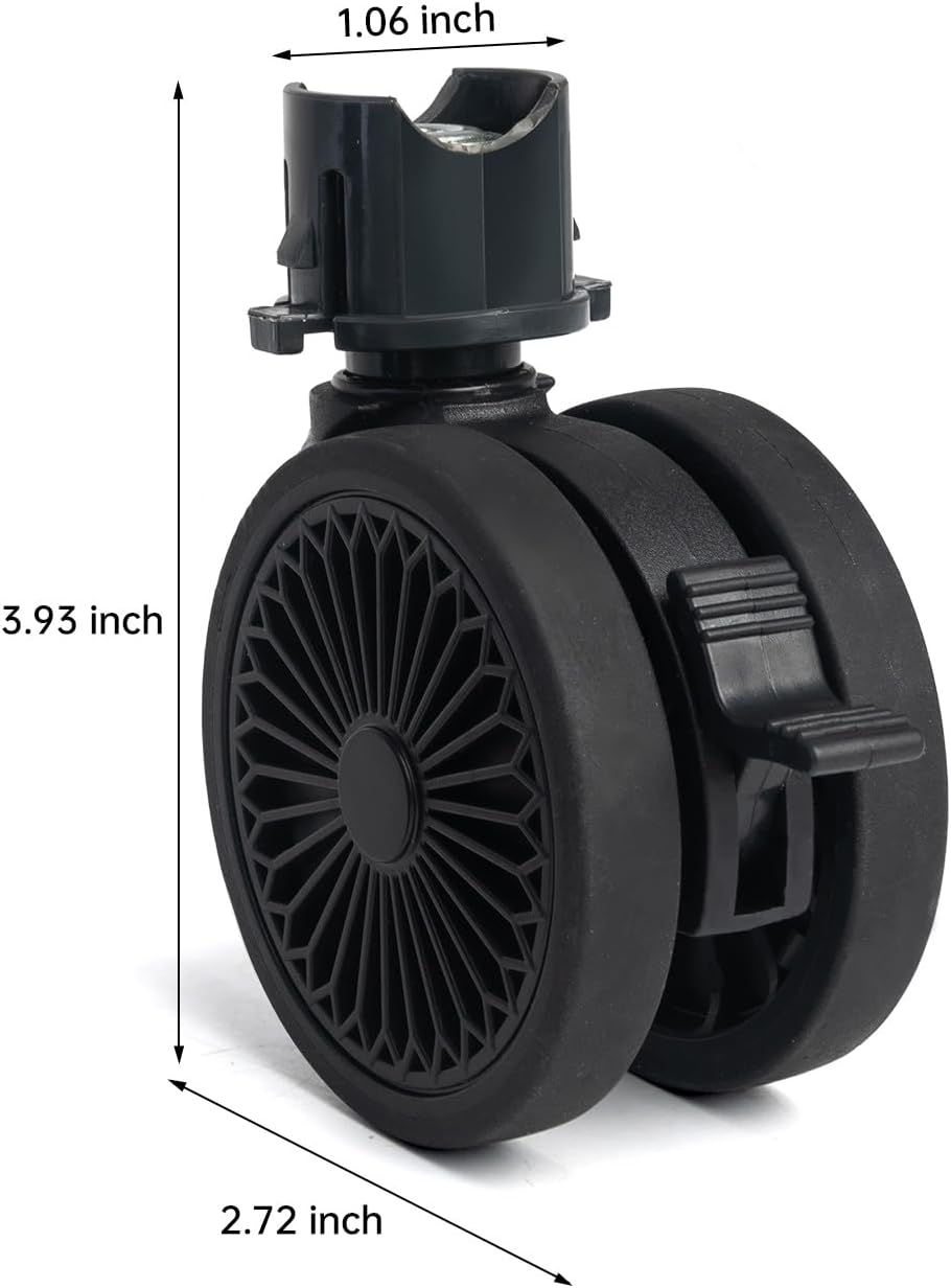 Multi-Purpose Trolley Wheels, Trolley, (Black, 5 cm)