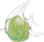 Swirl Angelfish Leaf Glass Art/Paperweight
