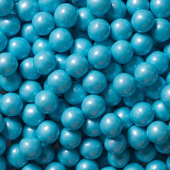 Color It Candy Shimmer Powder Blue Sixlets 14 Oz Peg Bag - Perfect For Table Centerpieces, Weddings, Birthdays, Candy Buffets, & Party Favors.