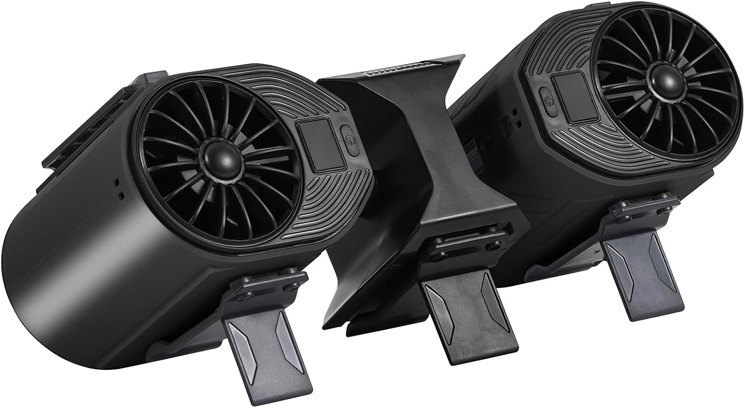 Portable Waist Fan Detachable Double Fan Combination Turbo Technology10000 mAh 5-Speed 13000RPM Clip On Belt Wearable Personal Neck Fan for Traveling Outdoor Jobsite Camping