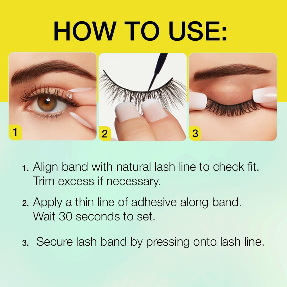 Ardell Active Gainz Lashes - Sweat-Proof & Long-Lasting Wispy Lashes, Comfortable Wear False Eyelashes, 4 Pairs