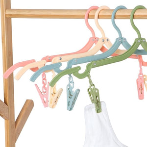 Drying Rack Multi-Functional Plastic Clothes Hangers Travel Space Saving Foldable Hanger