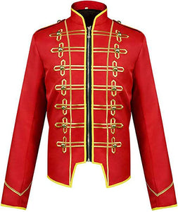 Steampunk Military Drummer Parade Jacket Gothic Marching Band Coat