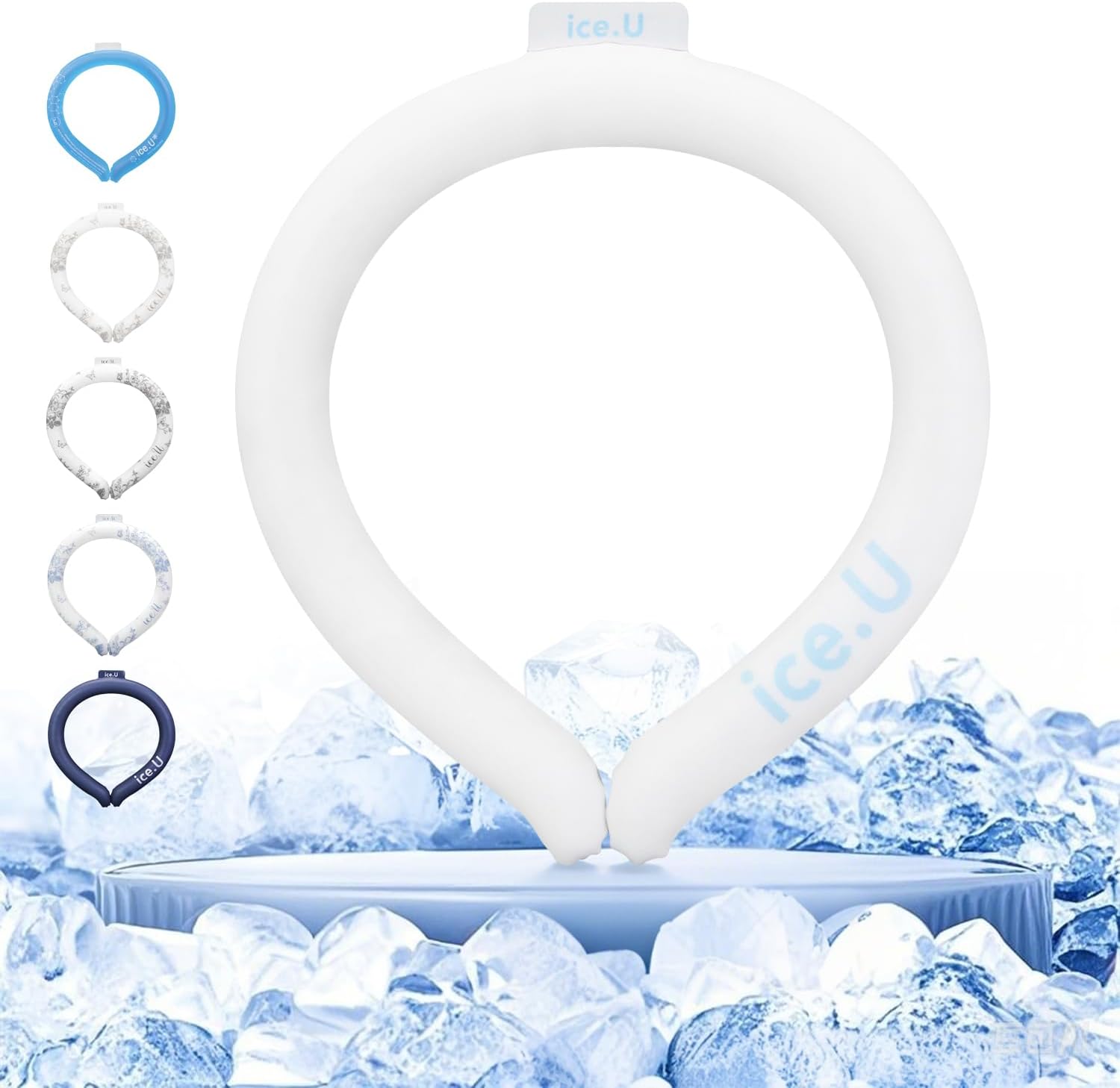 Auto-Freezing Ring – 27°C / 80°F Neck Cooler for Hot Weather, Reusable Cooling Tube Wrap for Sports, Travel, Commuting, Office, and Outdoor Heat Relief