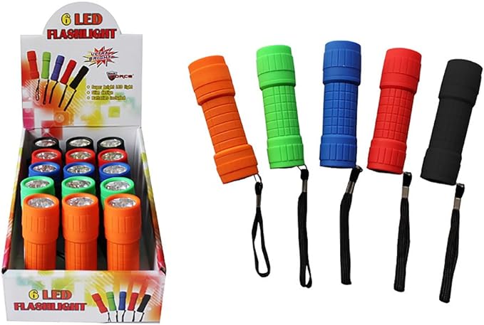 LED FLASHLIGHT- Rubber- Batteries Included