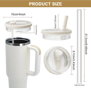 2 Pack 40 oz Leak Proof Lid for Stanley Quencher, 40 oz Tumbler Flip Straw Lid Spill Proof Reusable Tumbler Cover Compatible with 40oz Stanley Cup Accessories