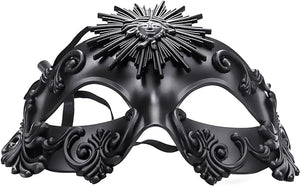 Greek Roman Masquerade Mask Halloween Mask Venetian Mardi Gras Mask Black