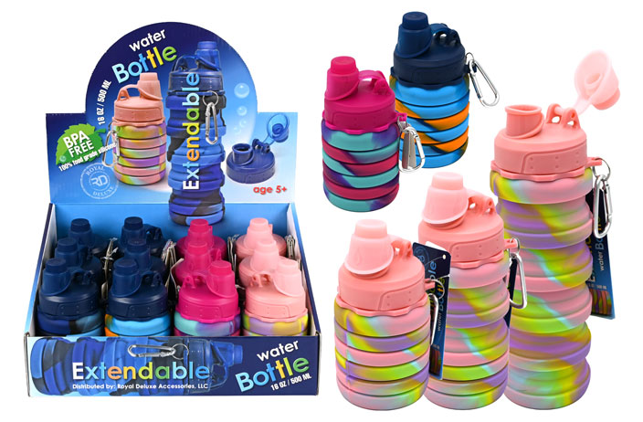 Water Bottle (Silicone Extendable) (16 oz.) (Screw Top)