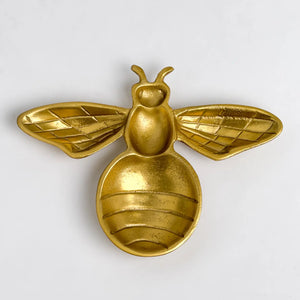 Bee Shaped Gold Textured Tray