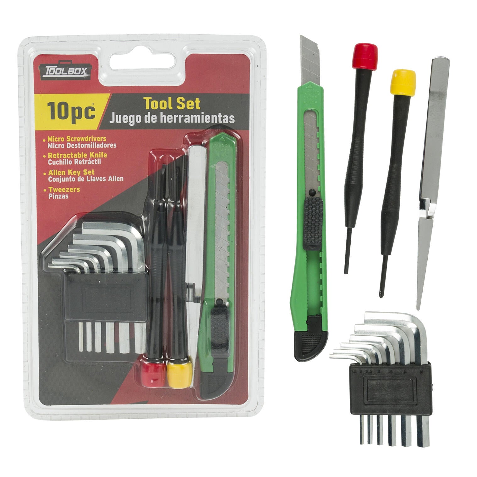 10pc Tool Set- Multicolor