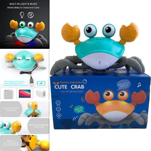 The Cute Crab - USB Charging - Sounds, Movements, Lights - The Induction Crawling Crab
