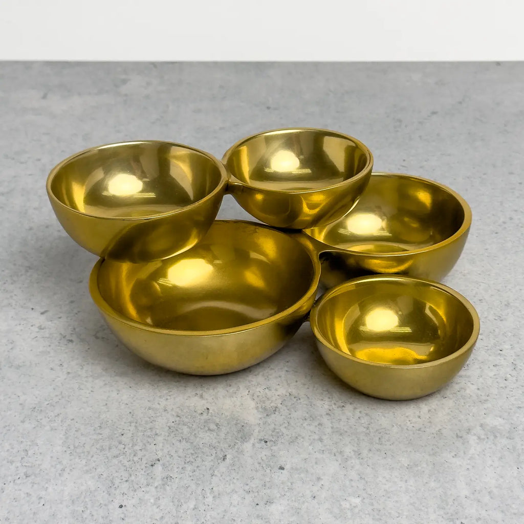 Gold 5-Cluster Bowl
