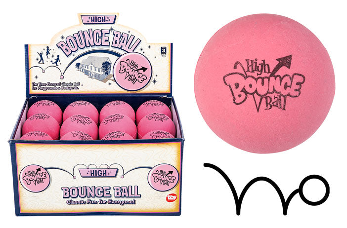 Rubber High Bounce Ball (Pink) (2.5")