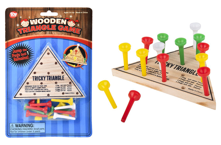 Wooden Triangle Peg Game (4.5")
