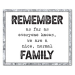 WALL DECOR-16X20 REMEMBER AS FAR AS ANYONE KNOWS, TIN FRAME