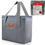 Zippered Insulated Cooler Lunch Bags - #4009.GREY-SC - 8"x8" - Brushed Grey