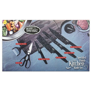 KITCHEN CUTLERY SET-6 PC SET- Speckled Finish
