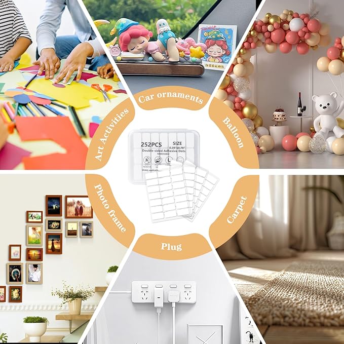 Clear Glue Point Dots Double Sided Removable Transparent Nano Adhesive Sticky Dots for Walls Balloons Craft Wedding Decoration