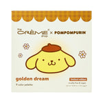 The Crème Shop x Sanrio Pompompurin Golden Dream Eyeshadow Palette: 9 Shades Matte Shimmer Metallic Extended Wear Pigmented Mirror Included Silky Blendable Textures