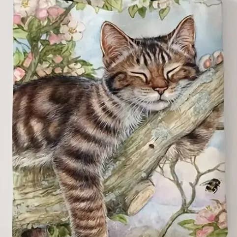 Cat On Blossom Branch Tote Bag – Whimsical and Functional