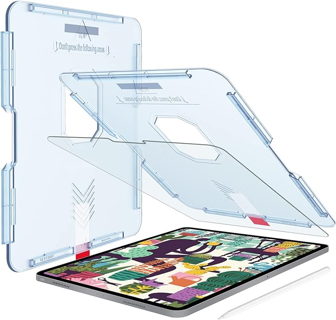 Bioton Silkfeel Glass Screen Protector Compatible with iPad Pro 12.9 6th / 5th / 4th / 3rd Generation (2022& 2021 & 2020 & 2018 Models) [Auto-Alignment Tool] [Tempered Glass] [EZ Kit]