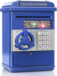 Piggy Bank for Kids, Electronic Coin Money Bank for Boys Girls Gifts, Cash Coin Can ATM Bank for Kids 3+ Christmas Birthday Gifts (Blue)