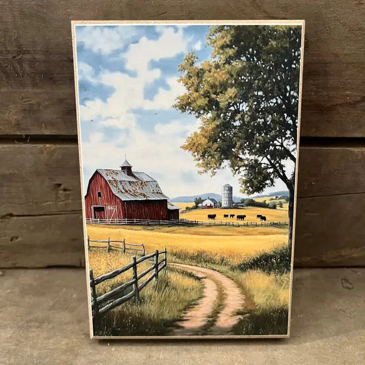Angus Farm Block Tabletop Sign – Hooked on Pickin'