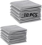 10 Pack Non Scratch Wire Dishcloth, Multipurpose Wire Washing Cloth for Wet and Dry, Scrubbing Wire Dishcloths for Kitchen