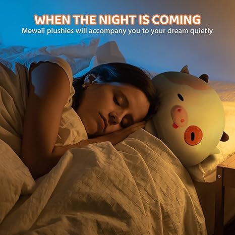Squishy Cloud-Like Softness, Trending Kawaii Milk Tea Cow Mushroom Plush Pillow, A Must-Have Collectible for Young Adults, Perfect for Kids, Toddlers Girls, Stuffed Animal Decor (14")