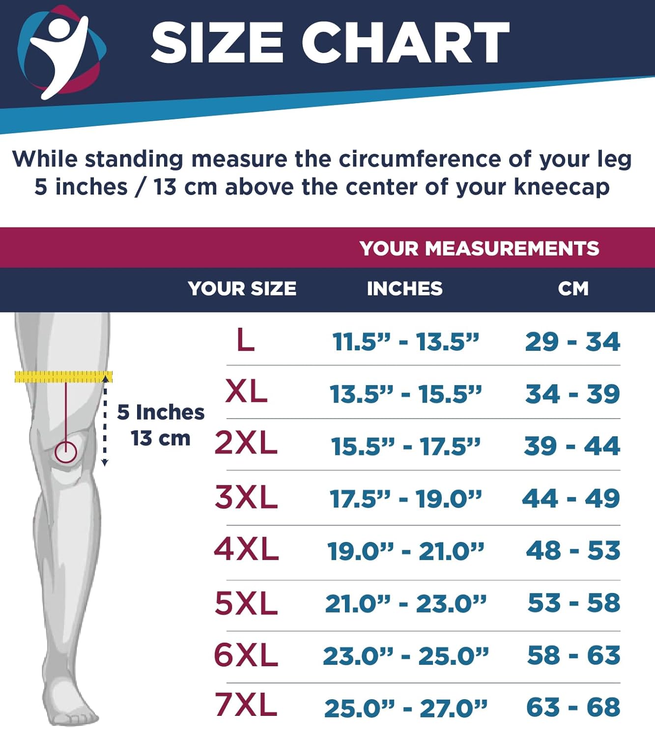 Knee Compression Sleeve - (6XL)