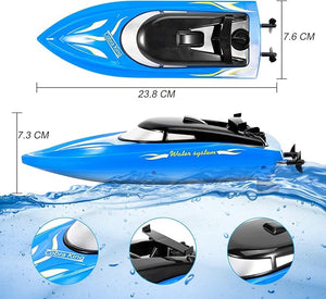 3 PACK RC Boat, Remote Control Boats for Kids and Adults,10km/H 2.4G High Speed Remote Control Boat, Fast RC Boats for Pools and Lakes with 6 Rechargeable Battery(3 in The Boat).