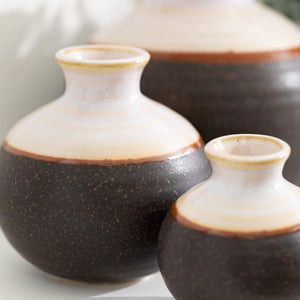 LOW BALL VASE Set/3 6"Lx6"Wx6"H, 4.5"L x 4.5"W x 4.5"H, 3.5"L x 3.5"W x 3.5"H
