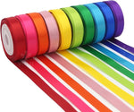 Ribbon Solid Color Assortment for Gift Wrapping Birthday Decorations, Bow Making, Crafts and more!