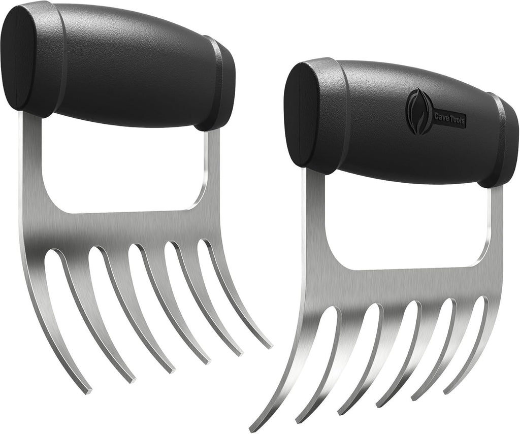 Metal Meat Claws for Shredding Pulled Pork, Chicken, Turkey, and Beef- Handling & Carving Food - Barbecue Grill Accessories for Smoker, or Slow Cooker - Knuckle Grip