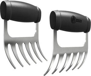 Metal Meat Claws for Shredding Pulled Pork, Chicken, Turkey, and Beef- Handling & Carving Food - Barbecue Grill Accessories for Smoker, or Slow Cooker - Knuckle Grip