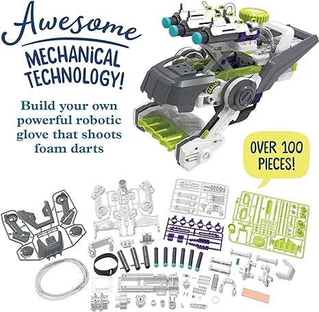 Thames & Kosmos Ultra Bionic Blaster STEM Experiment Kit | Construct a Robotic Foam Dart Blasting Glove | Challenging Build, Learn About Mechanical Technology & Engineering