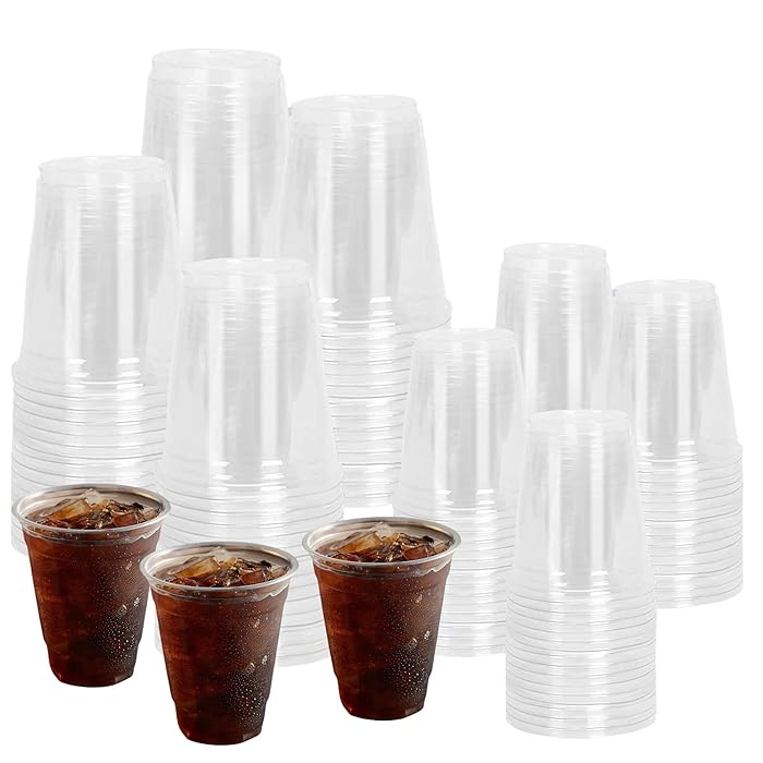 50-Pack Clear Plastic Party Cups - 9 oz Clear Plastic Cups