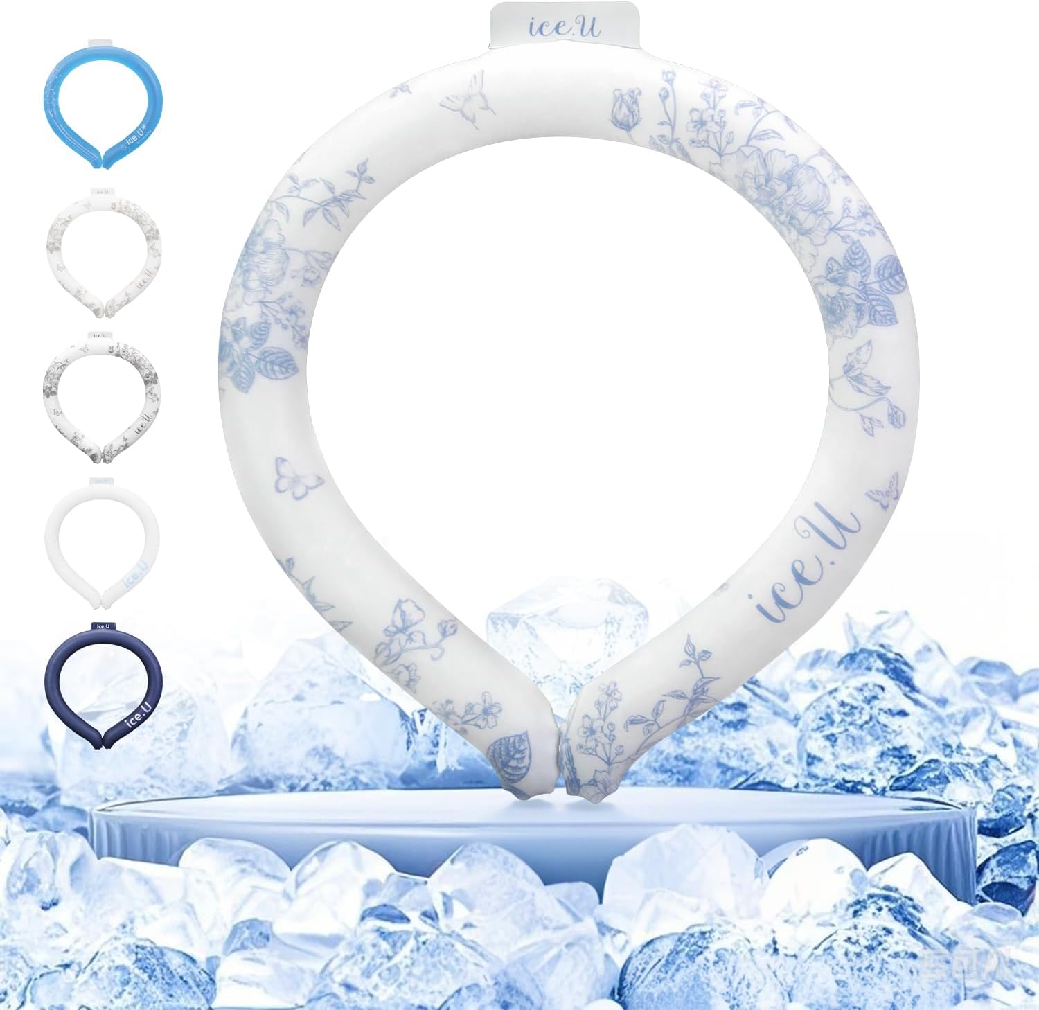 Auto-Freezing Ring – 27°C / 80°F Neck Cooler for Hot Weather, Reusable Cooling Tube Wrap for Sports, Travel, Commuting, Office, and Outdoor Heat Relief